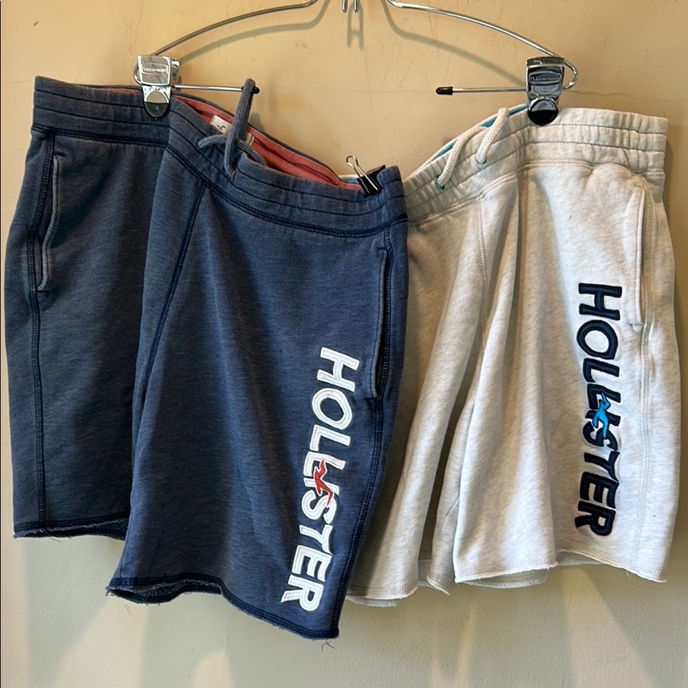 Hollister Blue and Gray Athletic Shorts Casual Fit